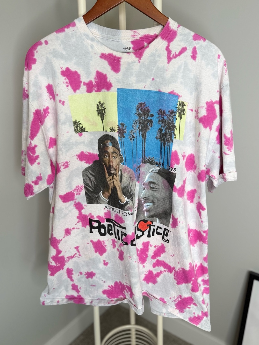 Poetic Justice - Men’s Tee - Pink/White
